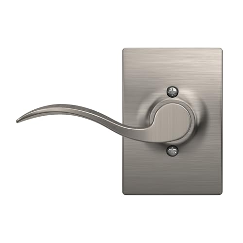 Image of Schlage Accent Lever with Century Trim Non-Turning Lock in Satin Nickel - Left Handed