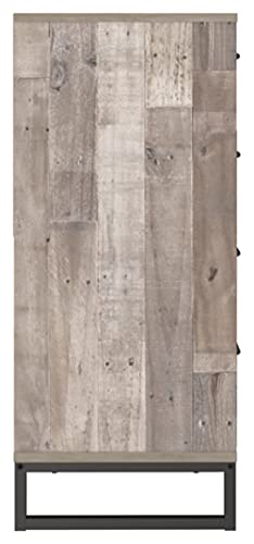 Signature Design by Ashley Neilsville Industrial 4 Drawer Chest of Drawers, Whitewash - Image 9