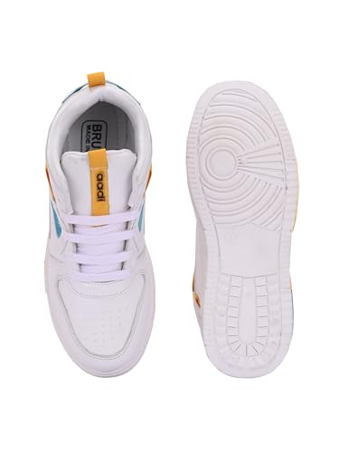Image of AADI Men's Grey Synthetic Leather Comfortable Lightweight Outdoor Lace Up Running, Walking & Gym Casual Sports Shoes