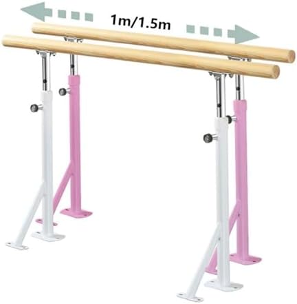 Ballet Barre,Barre Adjustable 80-115cm Ballet Barre, Single Pole Portable Ballet Barre, Exercise Stretching Ballet Bar Equipment Studio (White-150cm