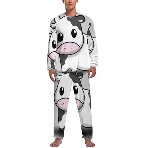 Pyjama homme ensemble imprimé vache idée cadeau anniversaire original