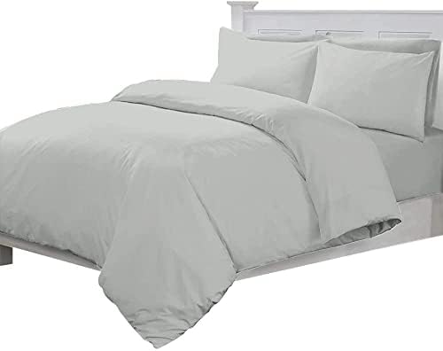 Linens World 200 Thread Count 100% Egyptian Cotton Duvet Quilt Cover Bedding Sets with Pillow cases (Black, King)