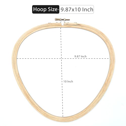 Image of Embroiderymaterial Embroidery Hoop Ring Frame for Cross Stitch Craft Sewing and Embroidery Purpose Triangle Shape(9.87x10 Inch, 1 Pieces)