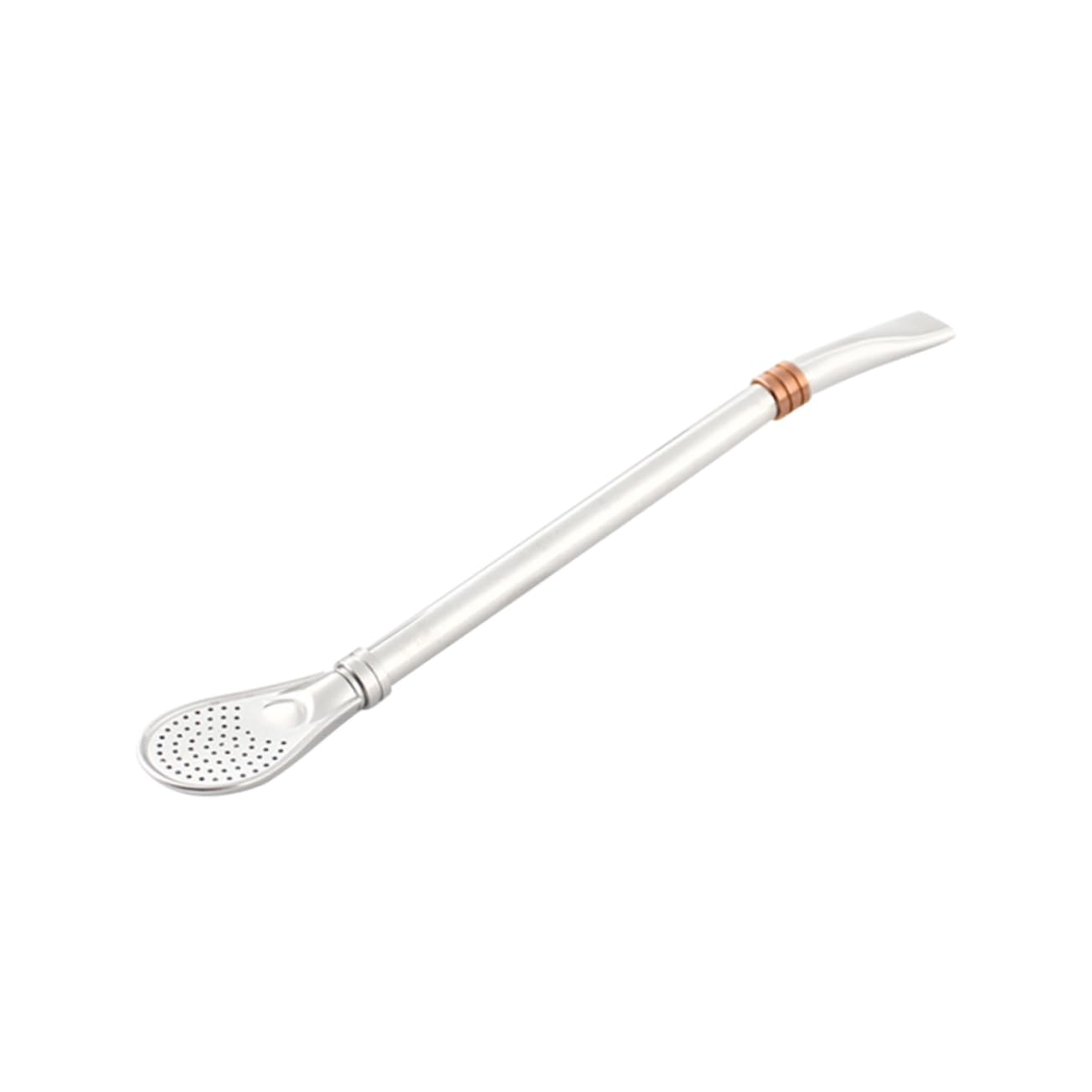 KICHOUSE 1pc Removable Stainless Steel Straw Spoon Reusable Drinking Straws Milk Straw Yerba Mate Straws Coffee Straws Bar Mixing Spoon Milk Spoon Stirrer Straw Golden 304 Stainless Steel