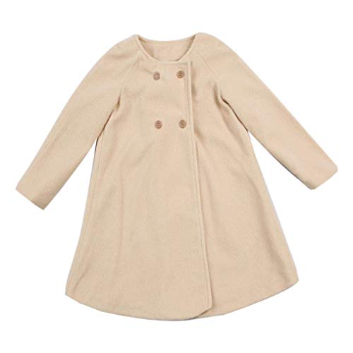 Xfglck Toddler Baby Girls Coats Cloak Button Jacket Outerwear Fall Winter Clothes (18-24 Months, Khaki) #TOP1