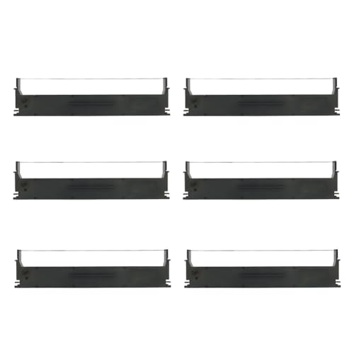 Bigger Compatible Printer Ribbon Replacement For Epson S015631 Lx-350 Lx350 Black Fabric Ribbon, Used For Epson Lx-350, Lx-300+Ii, Lx-300+ Printer, 6 