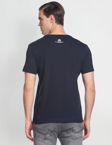Image of U.S. Polo ASSN. Brand Printed Cotton T-Shirts for Men - Slim Fit, Half Sleeves Mens Casual T Shirts