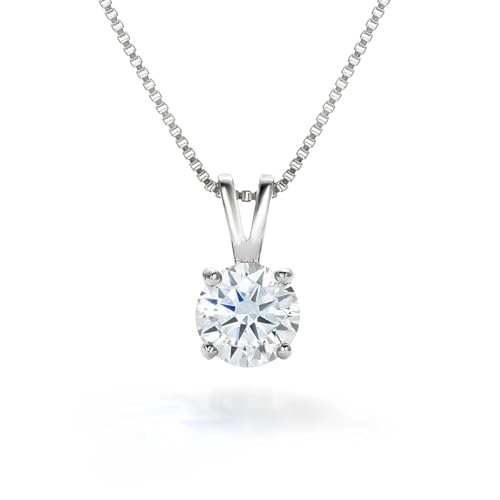 [ギフト フロム ニューヨーク] ネックレス レディース 1.25ct プラチナ 加工 一粒ネックレス シルバー925 金属アレルギー対応 女性 プレゼント
