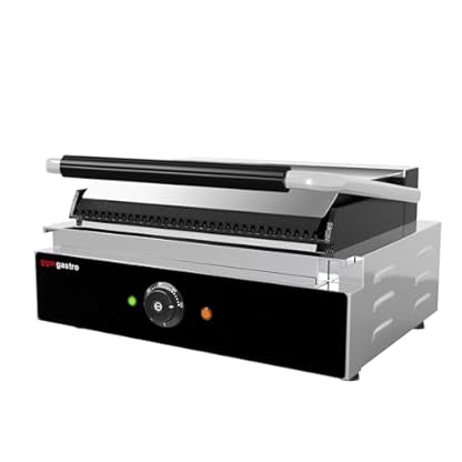 GGM Gastro | KGJ442 | Kontaktgrill - 2,2 kW - oben & unten Gerillt - Grillfläche: 345x235mm – Bild 7