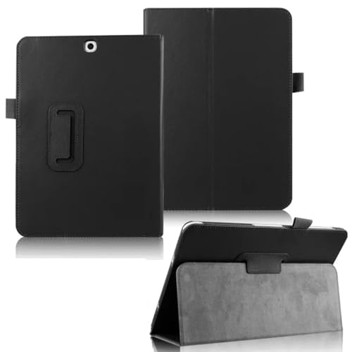 SZLONKOU Tablet Cover for Samsung Galaxy Tab S2 9.7 SM-T810 T813 T815 T817 T818 T819(2015 Release),Folio Stand Lightweight Leather Case for Samsung Galaxy Tab S2 9.7' T810 T815C (PU-Black)