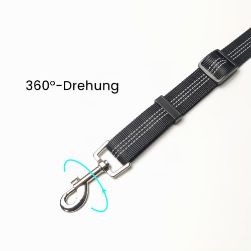 Sicherheitsgeschirr Hund - Anschnallgurt Hund Auto für Kleine Hunde Mittelgroße Hunde Welpen Zubehör (Schwarz)