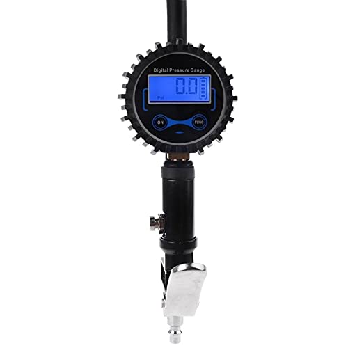 AGAATI Manómetro Digital para neumáticos, inflador de neumáticos con manómetro, Mandril de 200PSI, Compatible con camión/Coche/Bicicleta