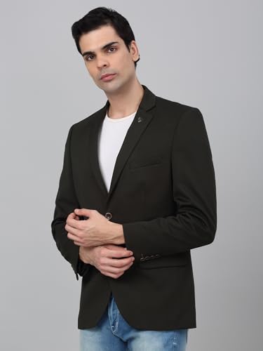 Image of Cantabil Self Design Full Sleeves Notch Lapel Casual Blazer for Men | Casual Blazer for Men | Men Blazer for Casual (P MBZC00069)