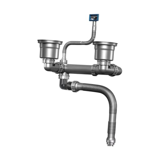 MERISHOPP Sink Drain Pipe Accessory Replaces Sink Waste Pipe for Washbasin Hotels Home for Double Sink Deal