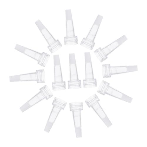 Unomor 100pcs Essence Bottle Caps Vial Trumpet Lid Essential Oil Bottle Cap Liquid Vial Bottle Cap Small Bottles Vial Sealing Cap Filling Bottle Clear Lid Droppers Plastic
