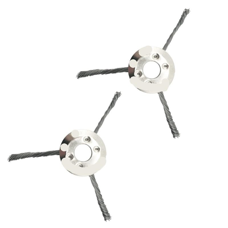 2 Pezzi for Testa Ruota in Filo di Acciaio da 8/9 Pollici Testina tagliaerba Universale Spazzola for Erbacce Rimozione Muschio ruggine(2PC 8Inch 3Claws)