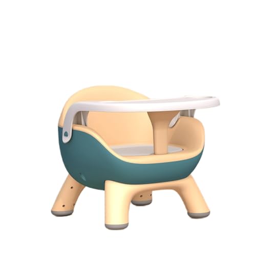 Sarinyベビーチェア テーブルチェア 折りたたみ式 ベビー 食事用いす お遊びキッズチェア トレー付 組立簡単 軽量 持ち便利 6ヶ月~5歳対象 子供お食事椅子み携帯式 軽量 幼児用 滑り止め 丈夫 多機能チェア (イエロー,PUマット+ディナープレー