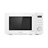 Comfee CMGO 20SF WDI Mikrowelle / 2-in-1 Mikrowelle mit Crispy Grill / 5 Leistungsstufen / 8 voreingestellte Menüs / Timer / Easy Defrost / 360° Drehteller / 20L / 700W & 1000W Grill / Weiß
