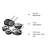 Pots and Pans Set Non-Stick-Hard-Anodized Aluminum Cookware Set Oven Suitable Dishwasher Suitable 10-Piece Black…