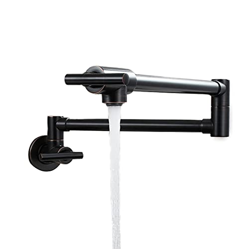 Robinet de Cuisine Pivotant avec Bras Pliable à Double Joint Flexible