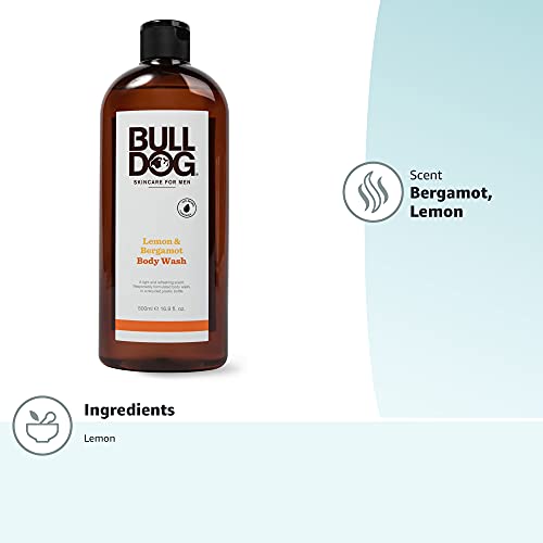 Bulldog Mens Skincare And Grooming Body Wash, Lemon And Bergamot, Lemon, 16.9 Fluid Ounce #TOP6