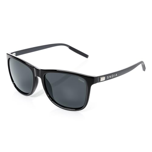 Image of SNDIA Black Way Farer Polarized Sunglasses | Premium Frame | UV400 Protection for men & women