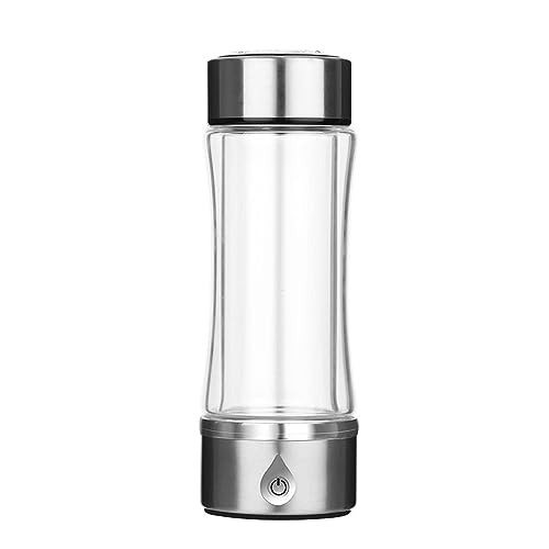 Generador De Agua De Hidrógeno Portátil Botella De Agua Rica En Hidrógeno Concentración De Hidrógeno Electrolítico De 3 Minutos Hasta 1200-1500 PPB Para Mejorar La Calidad Del Agua Alcalina 420 Ml(Sil