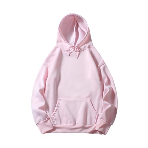 Hoodie Mujer Sudaderas Basicas Mujer Sudadera Capucha Oversize Deporte de Mujer Sweatshirt Pullover Mujer Hoodies for Women Talla Grande Hoody Básica Manga Larga Casual Mujer Tallas Grandes Rosa L
