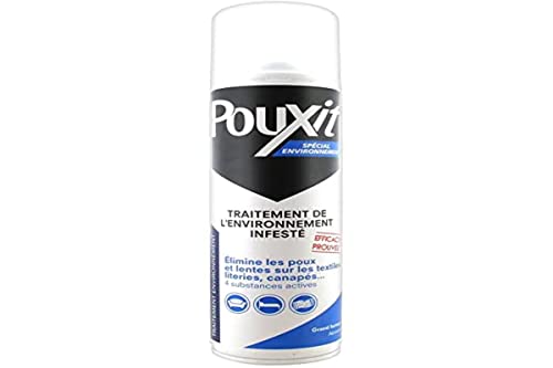 POUXIT - Aérosol anti-poux et lentes spécial environnement - Traitement de l'environnement infesté - 250 ml