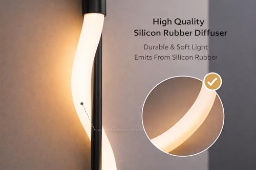 Image of FILLISKA Led Wall Highlighter Light, 3-in-1 Colour Changing, Luxurious Wall Decor (12 Watt MattBlack Swril-582)