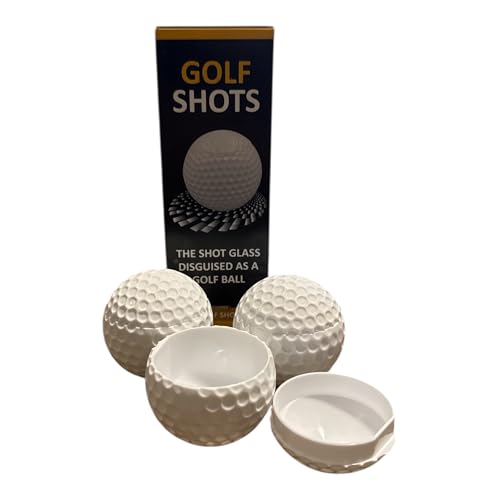 Birdie Juice Shot Glasses – Golf Ball Shaped Party Cups with Lid (3 PCS) | Novelty Gift for Men or Women | Outdoor Party & Golf Course Use