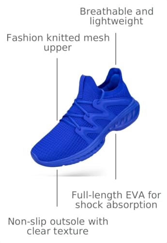 Image of Pujcs Men's Slip On Walking Shoes - Lightweight Breathable Mesh Sneakers for All Day Standing,Non Slip Shock Absorbing Athletic Footwear for Gym,Travel & Work