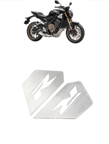 VrayKnol For ホンダ CBR 650R CB650R 2019-2024~適用車種 オートバイのフレームサイド装飾カバー ステンレス鋼 フレームフィラーサイドカバートリム ステッカー ロゴ付き プロテクター タイプrエンブレム カスタム パーツ