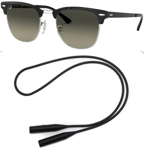 Ray-Ban RB3716 Sunglasses Bundle: RB 3716 900471 Black On Silver and Universal Anti-slip Silicone Leash2