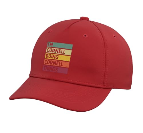 I'm Cornell Doing Cornell Things Funny Custom Name Adjustable Printed Baseball Hat, Red