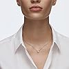 Swarovski Collana Attract, Taglio Round, Bianca, Placcato rodio #5