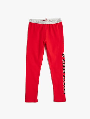 Leggings fille Koton coton fin imprimé et sa ceinture élastique scintillante