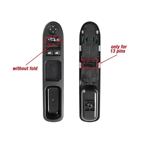 Bouton lève-vitre pour Peugeot 207 207SW 207CC commande 13 broches avant gauche