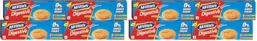 Image of McVities Digestive High Fibre Biscuits with Wholewheat and Zero Added Sugar, 150g (Pack of 8)