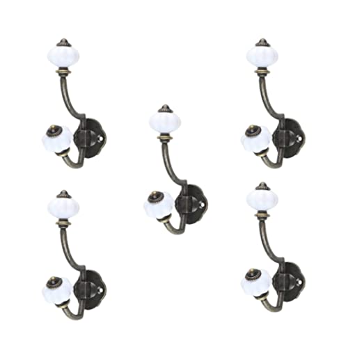 XJKLBYQ Wall Clothes Hooks Retro Antique Ceramic Coat Hooks for