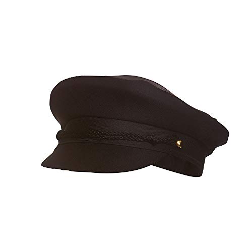 Wicked Costumes Adult Unisex Black Chauffeur Driver Cap Fancy Dress Hat Accessory