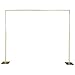 DYNAMI 10 x 10Ft Heavy Duty Backdrop Stand Kit,AdjustableÂ Height Wedding Background Support System for Photography,Background Backdrop Stand w/StableÂ Bases (3 * 3m Gold)