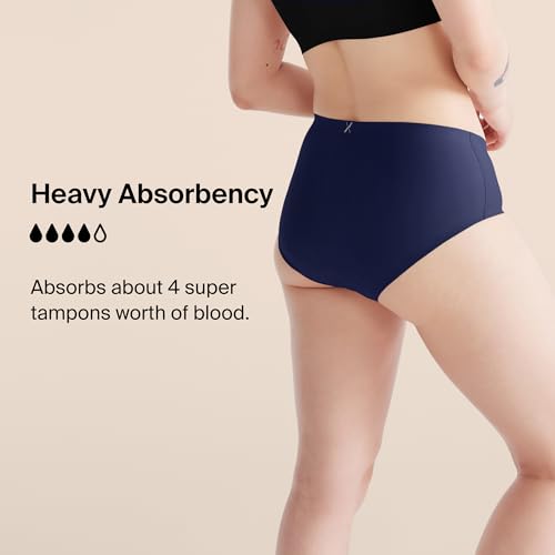 Image of KNIX Women Leakproof Period Underwear Boyshort - Heavy Flow Protection, Absorbs 4-7 Super Tampons