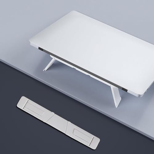Soporte ergonómico portátil y plegable para laptop blanco miniatura 2