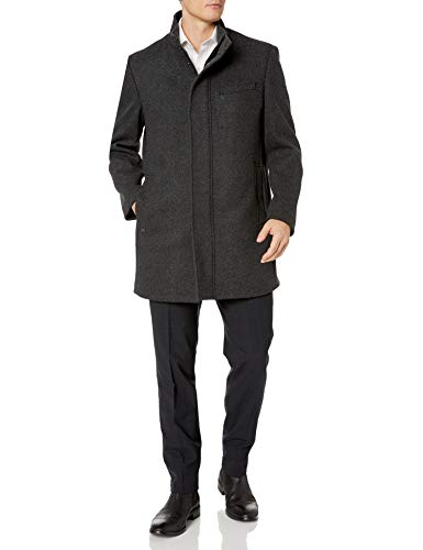 Hart Schaffner Marx Men's Wool Blend Coat, Gray, Medium
