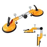 Shophubio Strumento di livellamento per lastre di marmo - Setter di cuciture senza cuciture in lega di alluminio con doppie ventose da 12,7 cm per controsoffitti in quarzite, corian e laminati