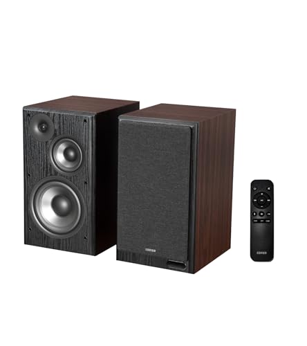 Edifier R2750DB MKII Diffusori da scaffale amplificati 144 W, Noce | Uscita Subwoofer, Hi-Res Audio, Bluetooth 6.0, Bassa Distorsione, Ampia Risposta, LDAC, HDMI, Ottico, Coassiale per PC
