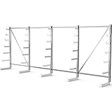 Langgutregal | Maße: Regallänge = 5400 mm, Ständerhöhe = 2000 mm