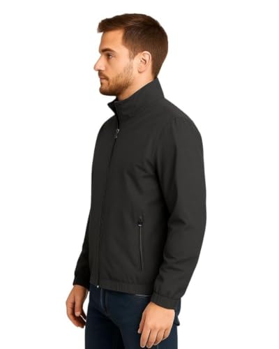 Image of Men's Lightweight Windcheater Zipper Jacket - Gym, Rider Winter Jacket for Men - Thin Wind Sheeter Zip-up Sports Jacket for Man
