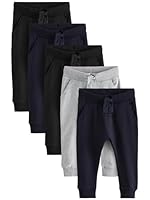 NEXT Jungen Jogginghose im 5er-Pack Schwarz/Marine/Grau 116-122